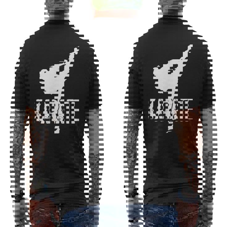 Karate Kick 空手キック松濤館、剛柔和道上地糸東極真流 メンズTシャツ バックプリント