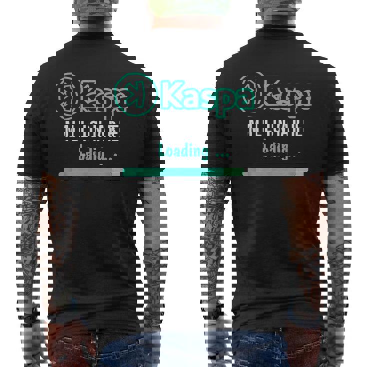 Kaspa 暗号通貨ミリオネア ローディング デジタルブルラン Kaspa Miner メンズTシャツ バックプリント