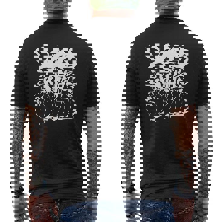 Keep Writing My Name ホワイト グラフィティ タギング 爆撃シャツ メンズTシャツ バックプリント