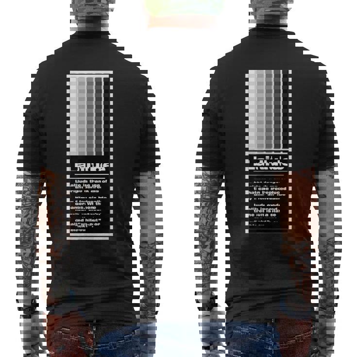 Kenko 写真用語「ラチチュード」［前面デザイン］ メンズTシャツ バックプリント