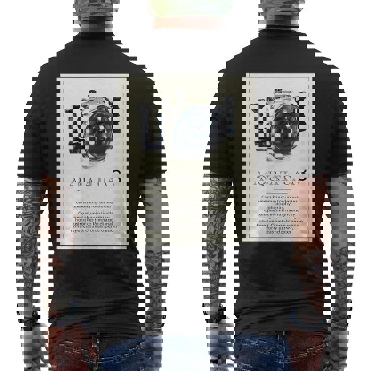 Kenko 水中カメラハウジングaquatica アクアティカ 前面プリント 80年代復刻 メンズTシャツ バックプリント