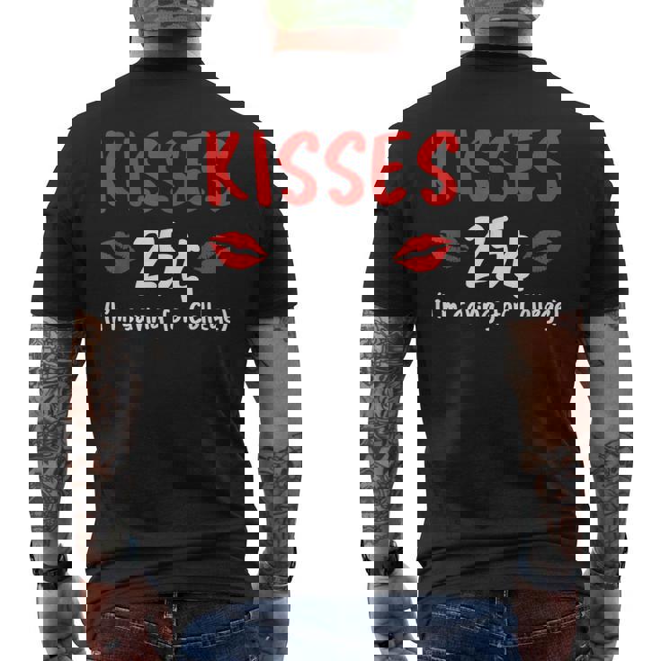 Kisses 25 Imave For College バレンタインデー デザイナー メンズTシャツ バックプリント