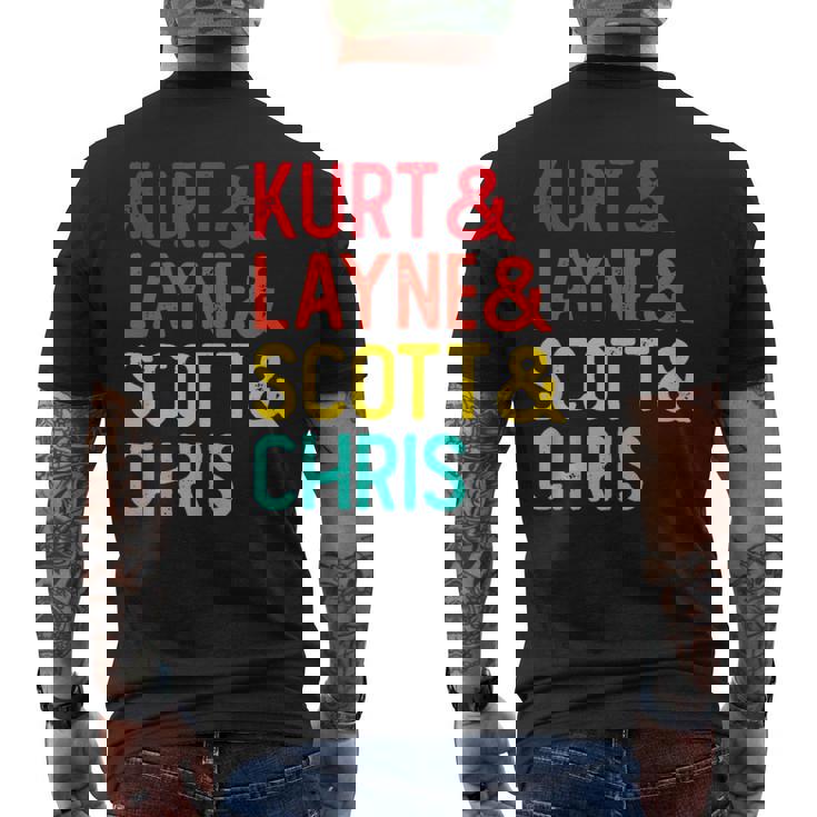 Kurt & Layne &Cott & Chris Fuentes Grunge Distressed Camiseta Hombre Estampado Espalda