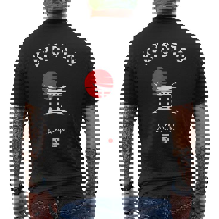 Kyoto Japón Bandera Japonesa Kyoto Palacio Imperial Recuerdo Camiseta Hombre Estampado Espalda