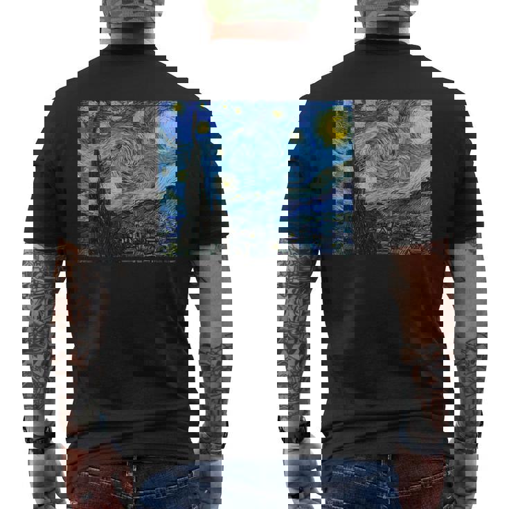 La Noche Estrellada Deincentan Gogh 1889 Pintura Famosa Camiseta Hombre Estampado Espalda