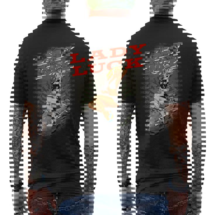 Lady Luckuper Nice Bomber ノーズアートtシャツ メンズTシャツ バックプリント