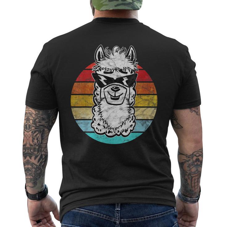 Lama Alpaca Gafas Deol Con Diseño De Alpaca Camiseta Hombre Estampado Espalda