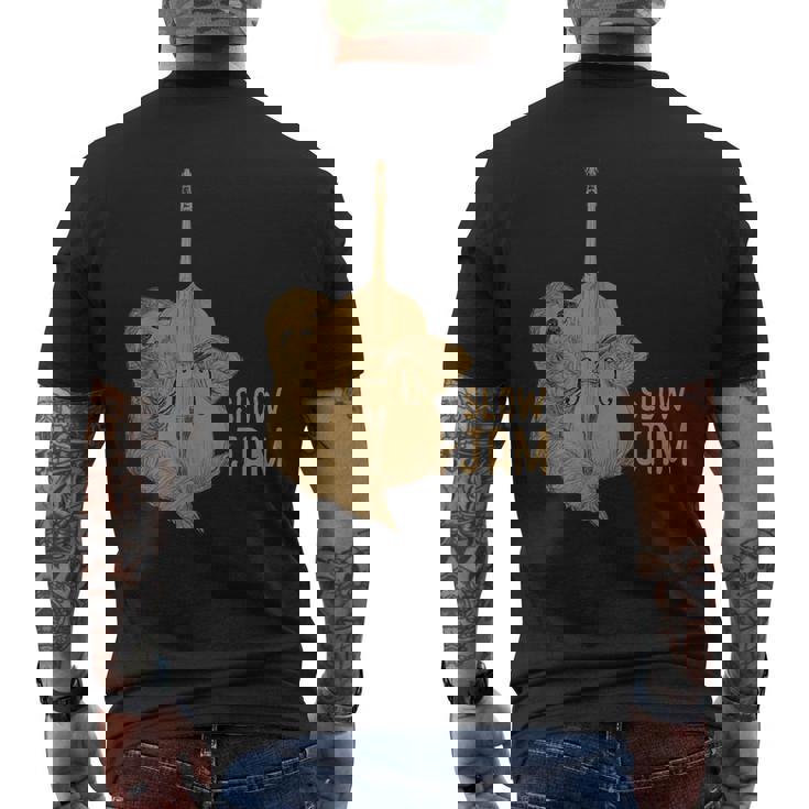 Lazy メンズ レディース ナマケモノ ギフト メンズTシャツ バックプリント