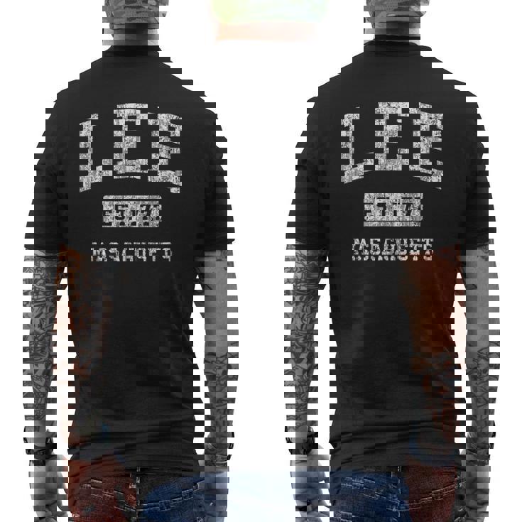 Lee Massachusetts Ma ビンテージ スポーツ 確立されたデザイン メンズTシャツ バックプリント
