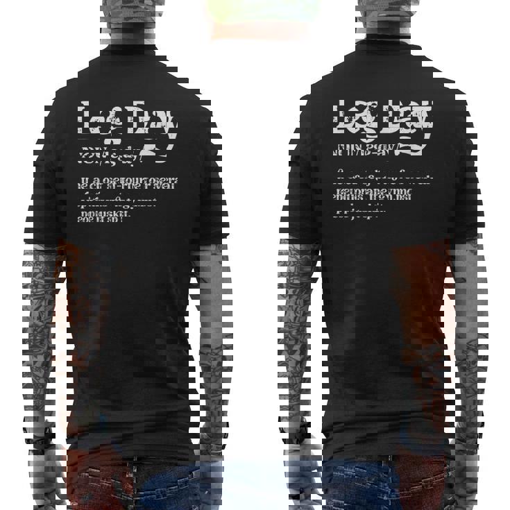 Leg Day Definition Funda Para Bomba De Gimnasio De Gran Tamaño Camiseta Hombre Estampado Espalda