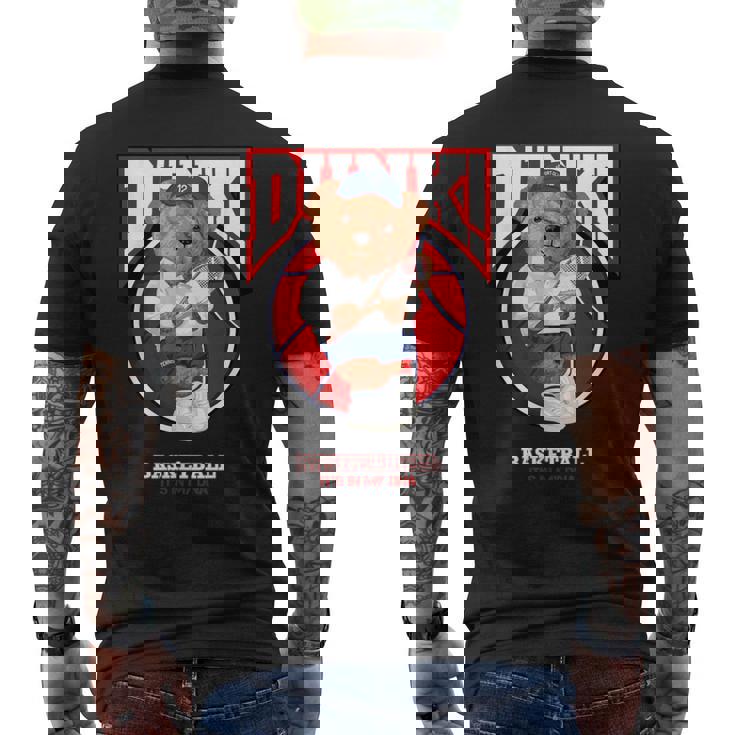 The Legend Teddy Bear Basketballlam Dunk Cool Basketball メンズTシャツ バックプリント