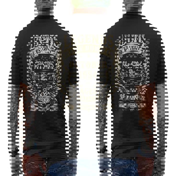 Legend Were Born In 1964 60歳の誕生日プレゼント 男性用 10月 メンズTシャツ バックプリント