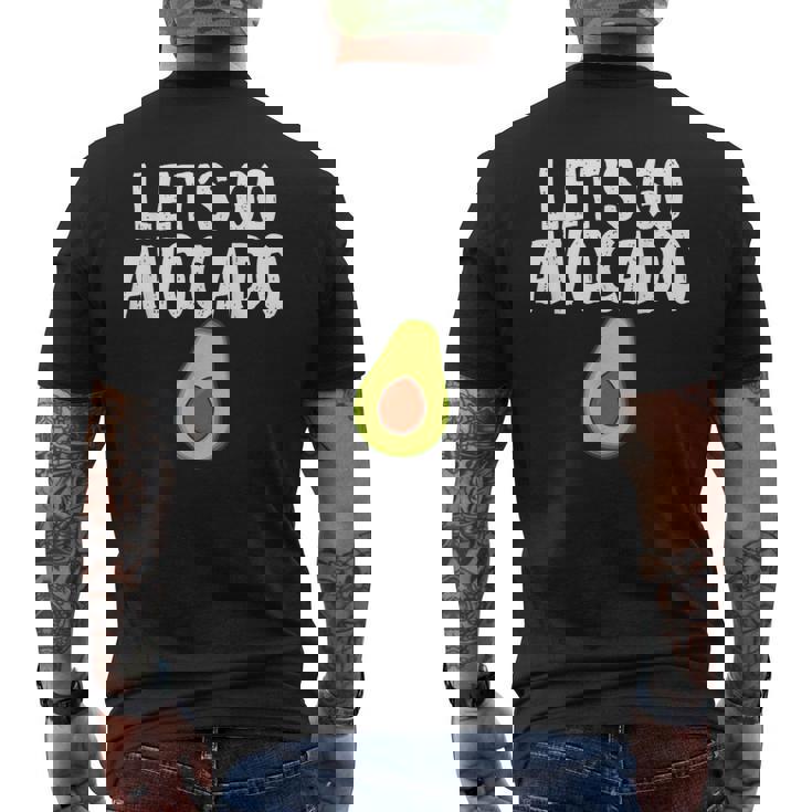 Let's Go アボカドユーモアジョーク ユニセックス アボカド中毒者 メンズTシャツ バックプリント
