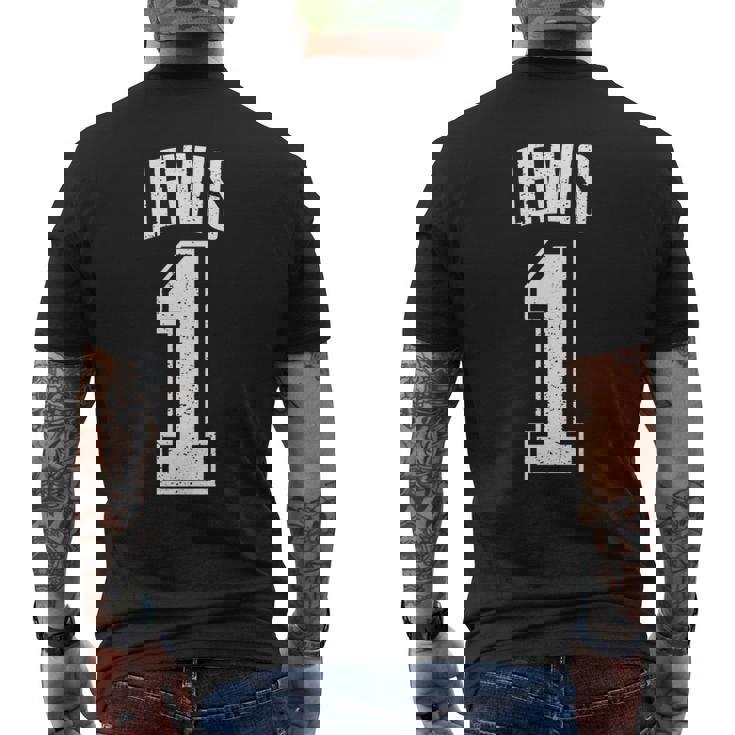 Lewisサポーター番号 1番の大ファン 長袖tシャツ メンズTシャツ バックプリント