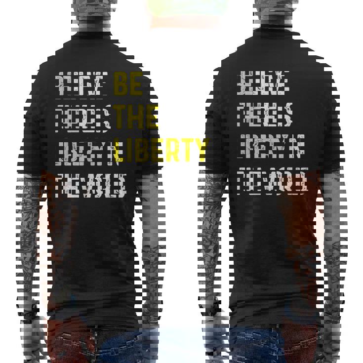 Be The Liberty Libertarian Activist Anarchy Ancap Minarchist メンズTシャツ バックプリント