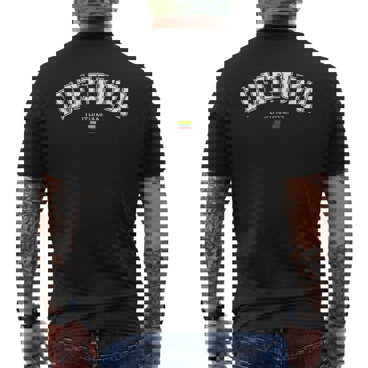 Lietuva リトアニア リトアニア 国旗 愛国的 メンズTシャツ バックプリント