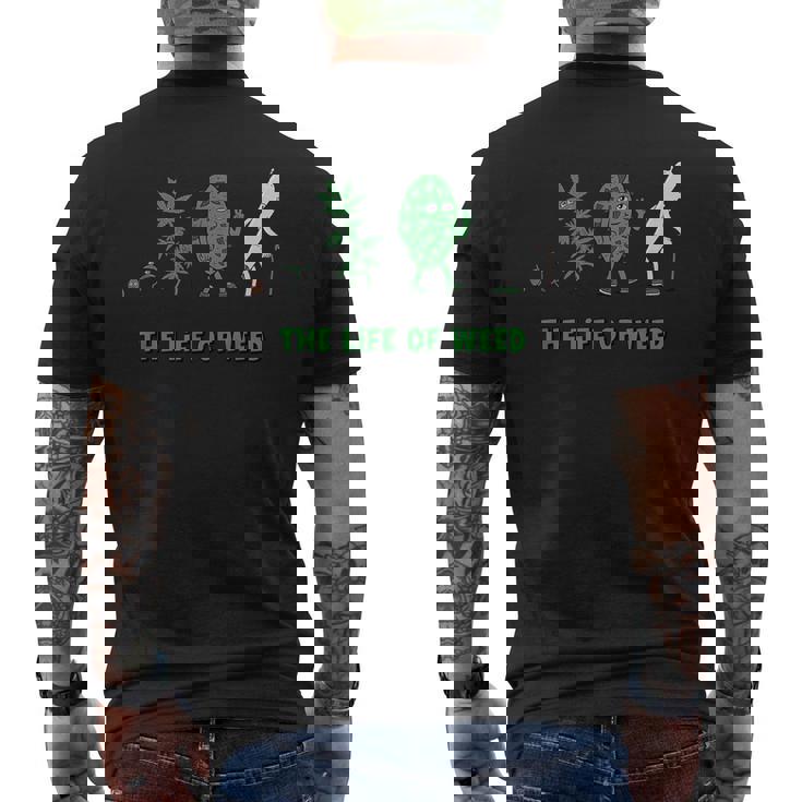 Life Of Weed マリファナ 大麻の引用句 メンズTシャツ バックプリント
