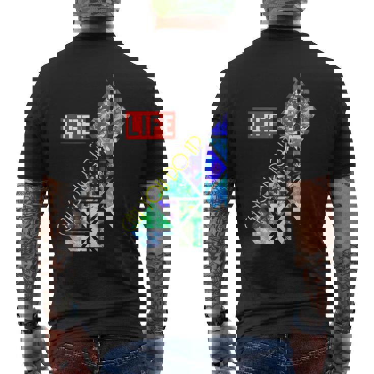 Life Picture Collection ゲーム（３） Can You Do It メンズTシャツ バックプリント