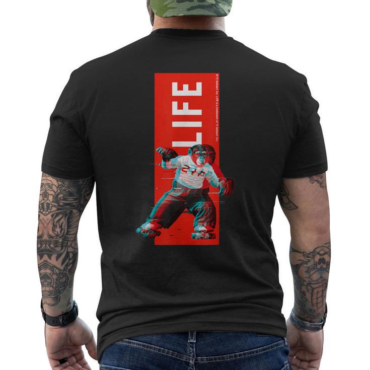 Life Picture Collection チンパンジー（3） メンズTシャツ バックプリント