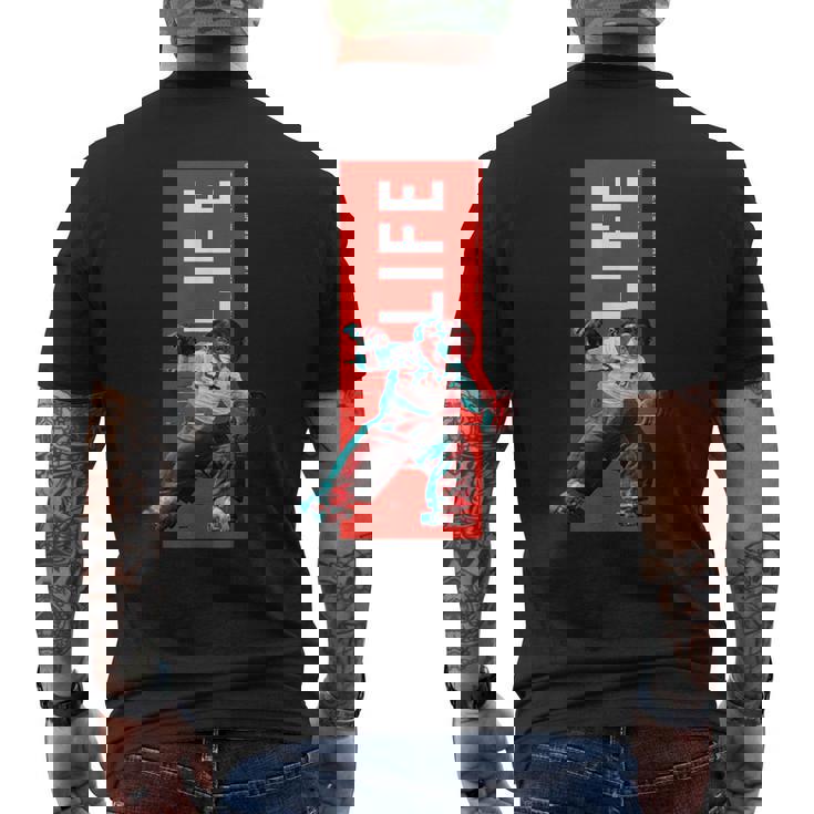 Life Picture Collection チンパンジー（3） メンズTシャツ バックプリント