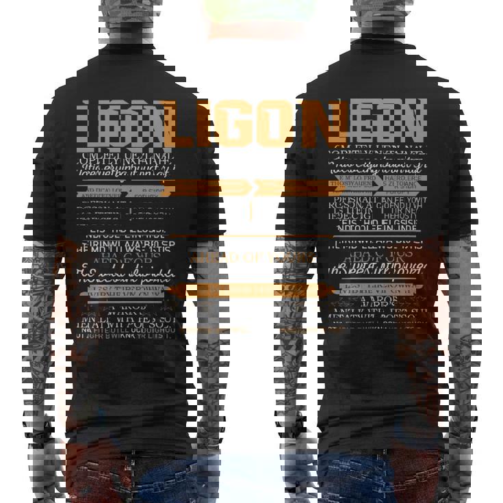 Ligon Completely Unexplainable Notices Everything But Won’T Say It Name Men's T-shirt Back Print