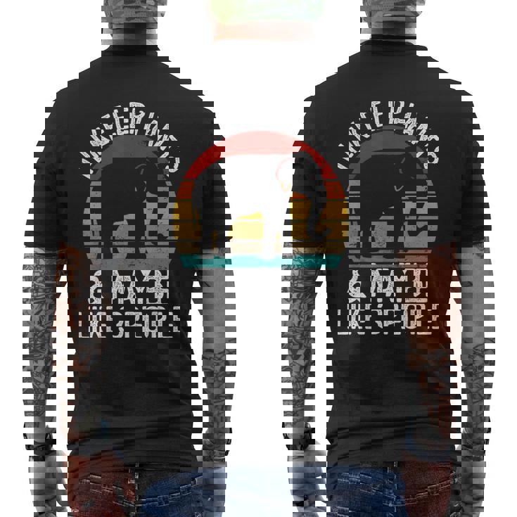 I Like Elephants And Maybe Like 3 People シャツ 象 メンズTシャツ バックプリント