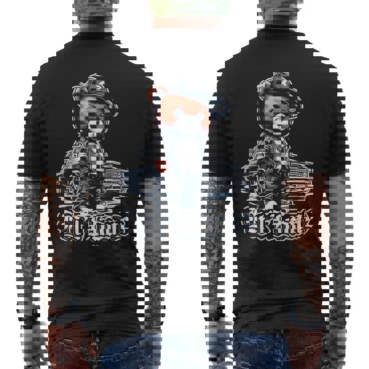 Lil Homie Lowrider かわいいテディベア ヒップホップ ローライダー チカーノ メンズTシャツ バックプリント