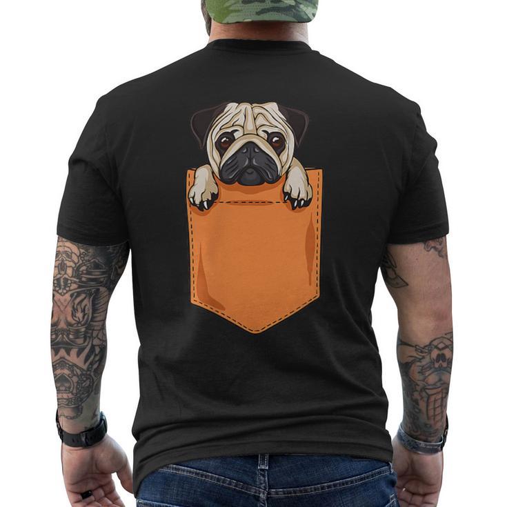 Lindo Perro De Perro Kawaii En El Bolsillo Para Amantes De Los Perros Camiseta Hombre Estampado Espalda
