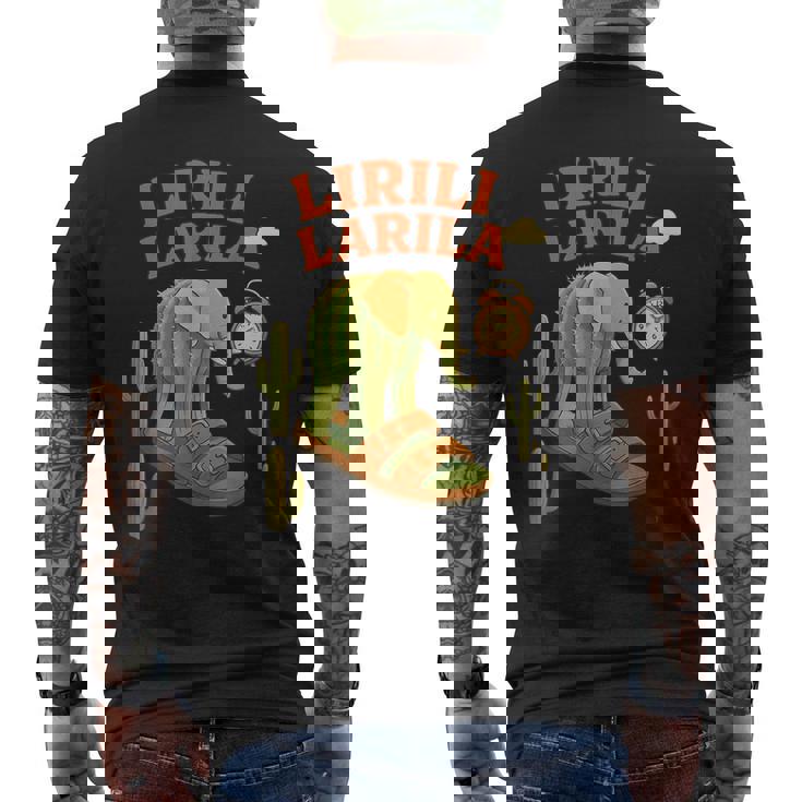 Lirili Larila イタリアのブレインロットミーム メンズTシャツ バックプリント