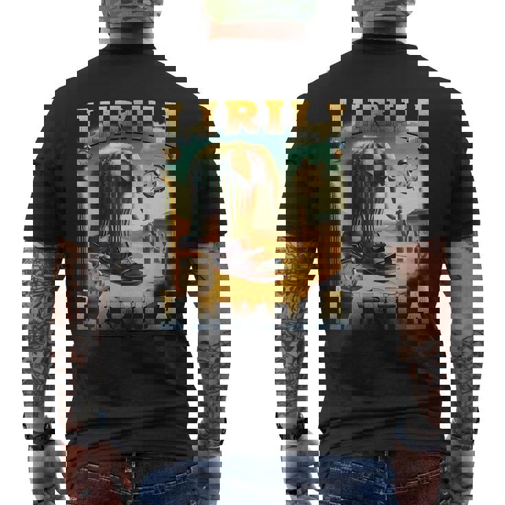 Lirili Larila イタリアンブレインレッドミーム メンズTシャツ バックプリント