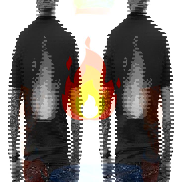 Lit Fire Flame ホットバーニングビーチパーティー メンズTシャツ バックプリント