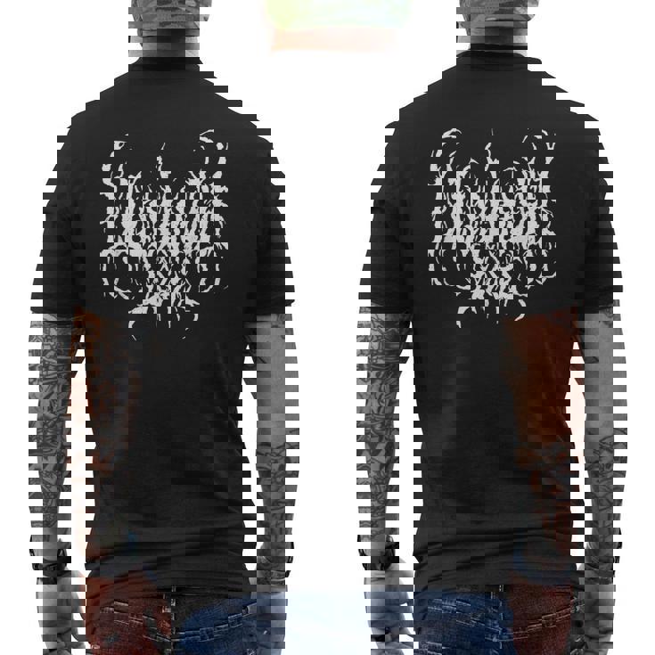 Live Life Laugh Love デスメタルスタイル メンズTシャツ バックプリント