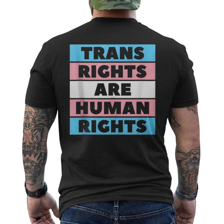 Los Derechos Transon Derechos Humanos Protegen El Orgullo De La Bandera Trans In Mangas Camiseta Hombre Estampado Espalda