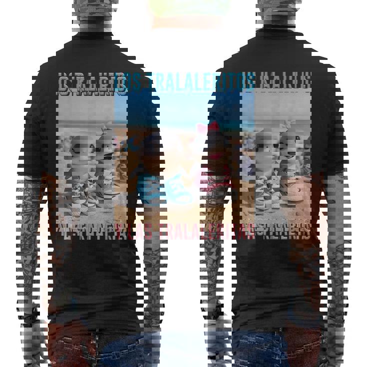 Los Traleritos Y Las Traleritas イタリアのブレインロットモンスター メンズTシャツ バックプリント