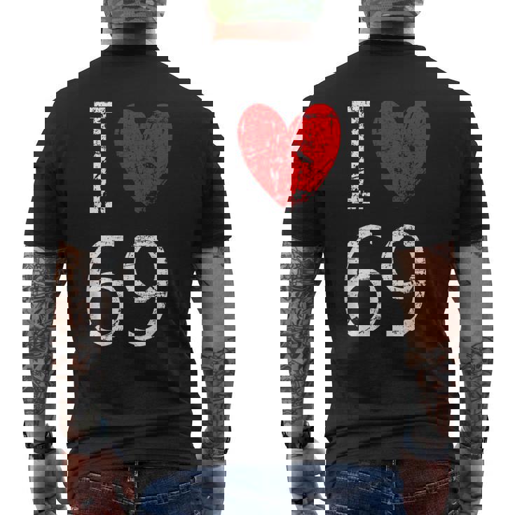 I Love 69 メンズTシャツ バックプリント