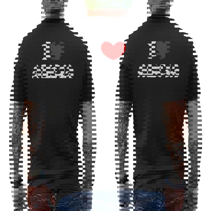 I Love Alicja 私は愛する Alicja メンズTシャツ バックプリント