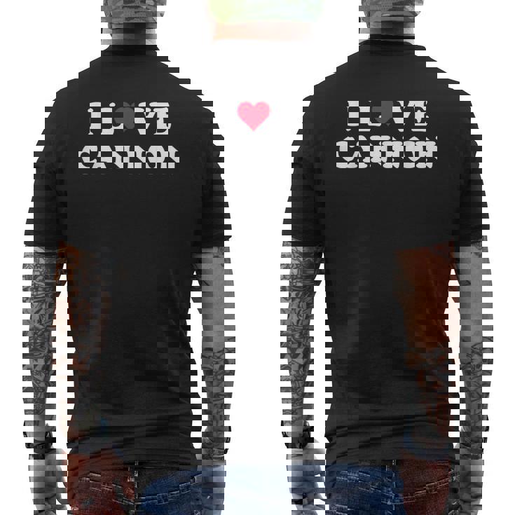 I Love Cannon マッチング ガールフレンド&ボーイフレンド キャノン名 メンズTシャツ バックプリント