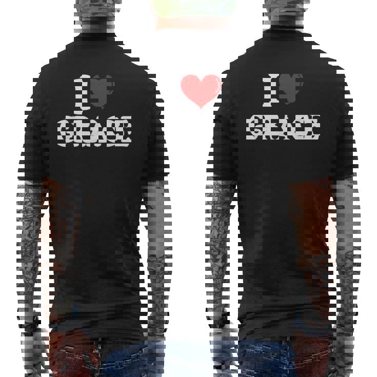 I Love Grace I Heart Grace ファーストネーム グレース ジョーク 面白い メンズTシャツ バックプリント