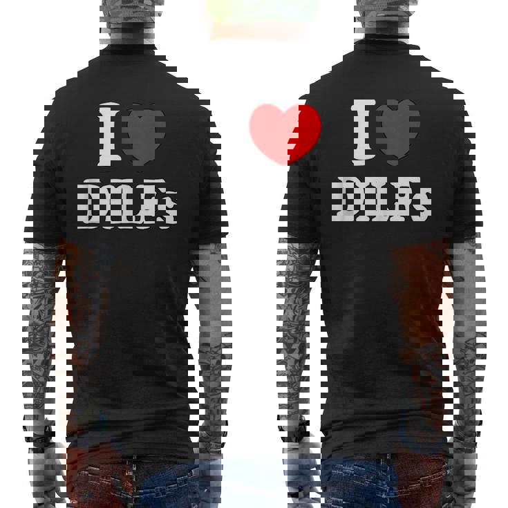 I Love Heart Dilfs Maduroexy Hombres Papás Me Gustaría In Mangas Camiseta Hombre Estampado Espalda