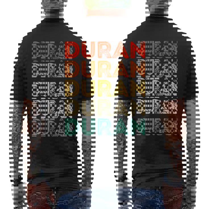 Love Heart Duran ヴィンテージスタイル ブラック デュラン メンズTシャツ バックプリント