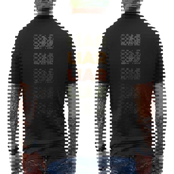 Love Heart Liar グランジ ビンテージスタイル ブラック 嘘つき メンズTシャツ バックプリント