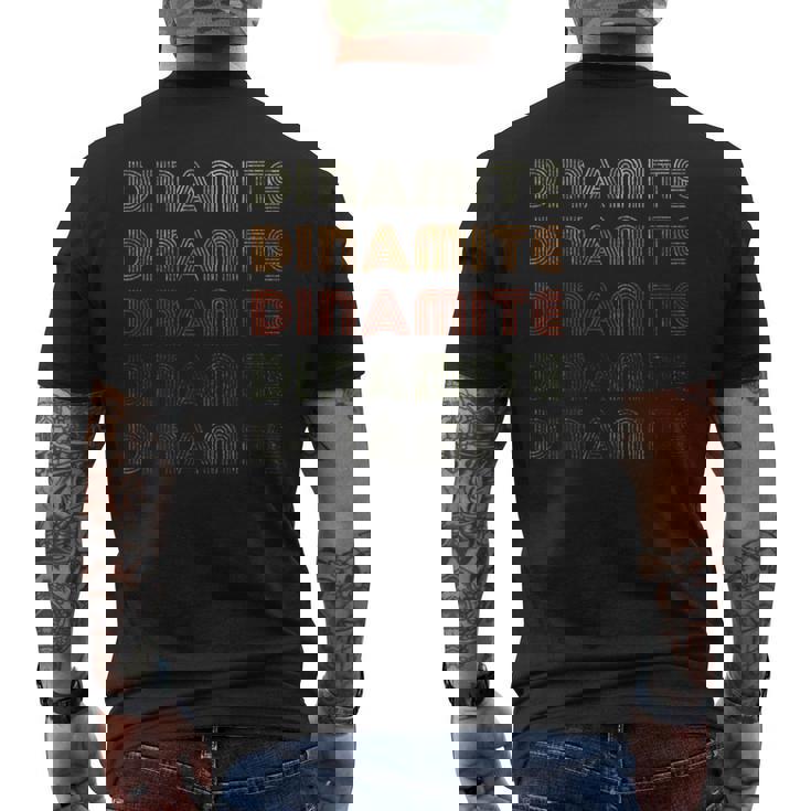 Love Heart ダイナマイト グランジ ヴィンテージスタイル ブラック ダイナマイト メンズTシャツ バックプリント