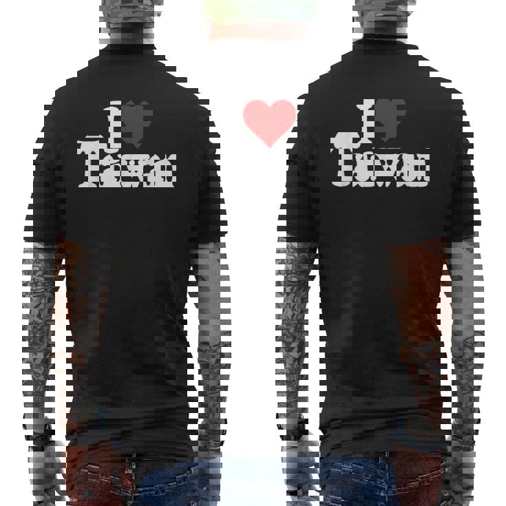 I Love Heart 台湾フォルモサ 台湾文化 メンズTシャツ バックプリント