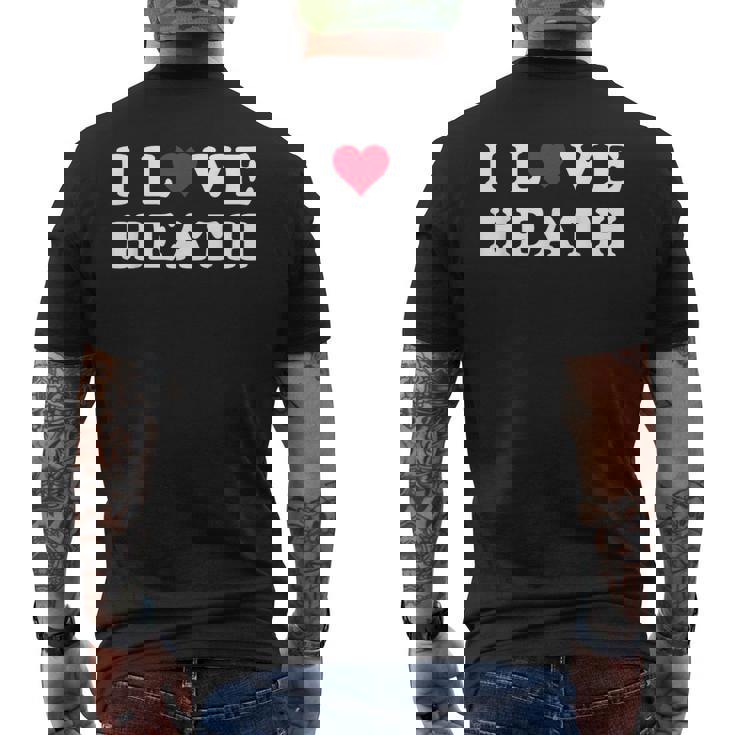 I Love Heath マッチング ガールフレンド&ボーイフレンド ヒースネーム メンズTシャツ バックプリント