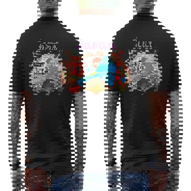 I Love Japan Nature & Culture Tokyo Japan Graphic メンズTシャツ バックプリント