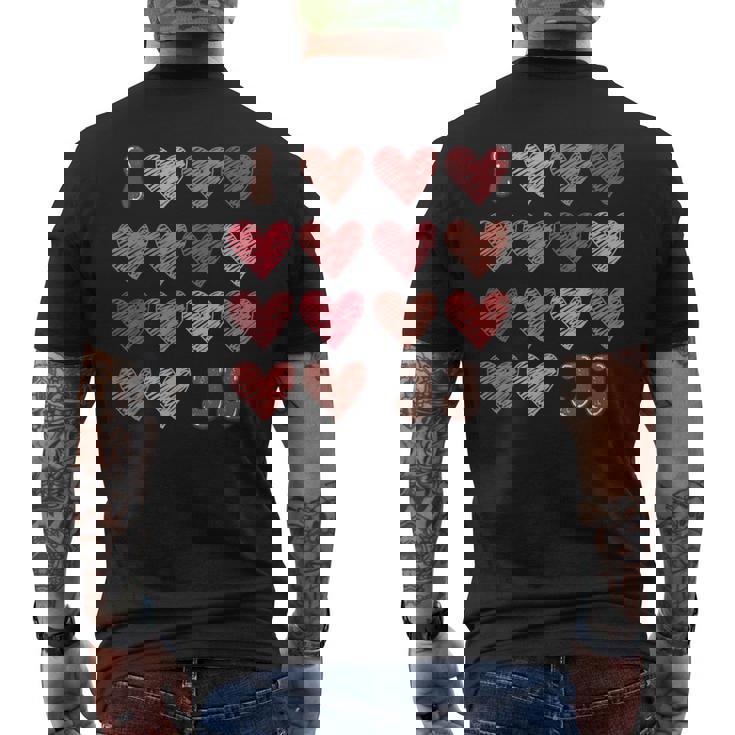 I Love Jj シャツ ハート グルービー パーソナライズ Jj メンズTシャツ バックプリント