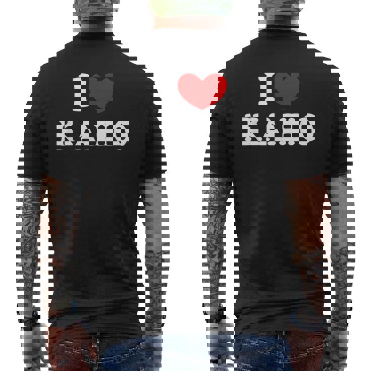 I Love Kaho 私は愛する Kaho メンズTシャツ バックプリント