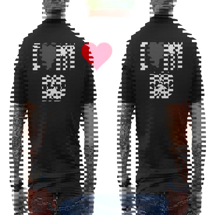 I Love My Dad シャツ I Heart Dad Love Dad メンズTシャツ バックプリント
