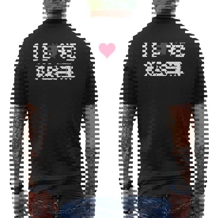I Love Nasir マッチング ガールフレンド&ボーイフレンド ナシル名 メンズTシャツ バックプリント