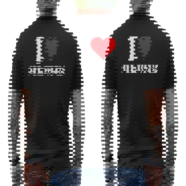 I Love Philippines Coeur Cadeau Philippin Philippine T-shirt imprimé au dos